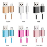 1.5M Metal Braided USB Chargers 24ct. Bag